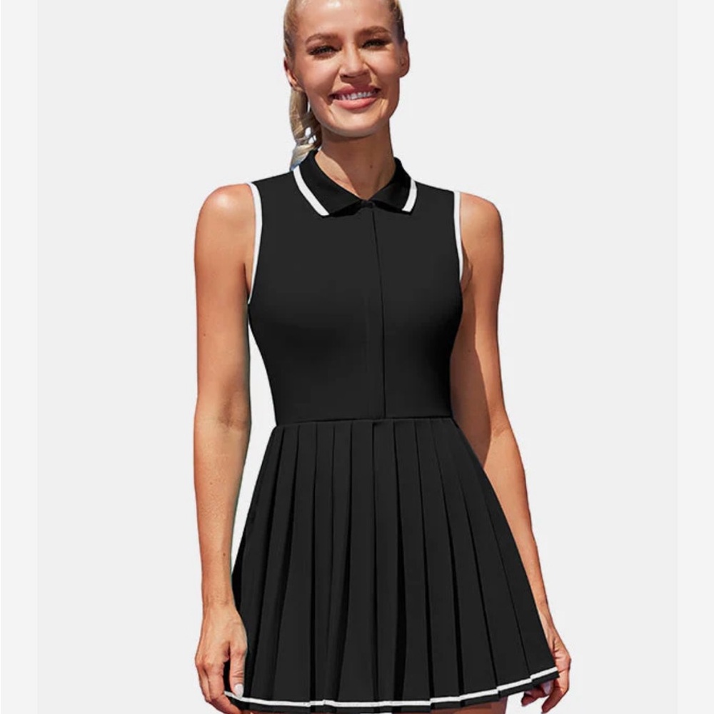Attraco Navy and White Mini Dress